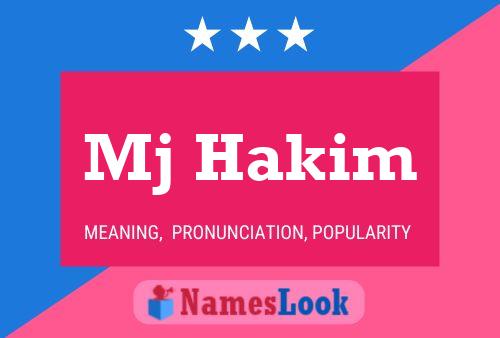 Mj Hakim Name Poster