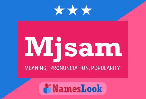 Mjsam Name Poster