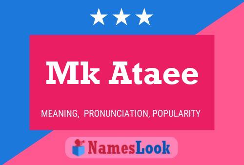 Mk Ataee Name Poster