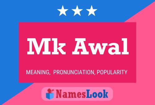 Mk Awal Name Poster