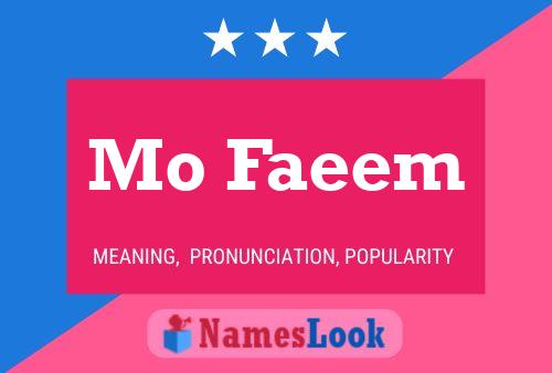 Mo Faeem Name Poster