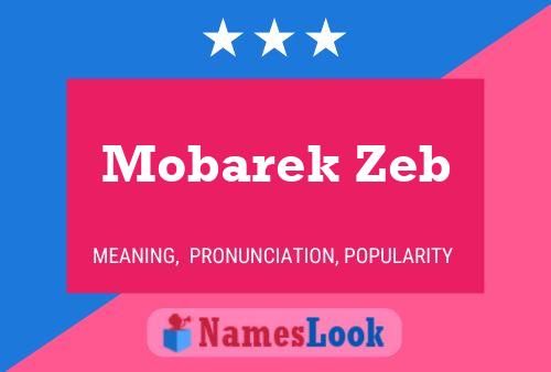 Mobarek Zeb Name Poster