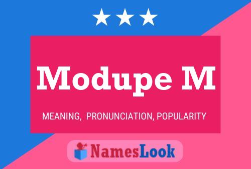 Modupe M Name Poster