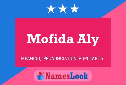 Mofida Aly Name Poster