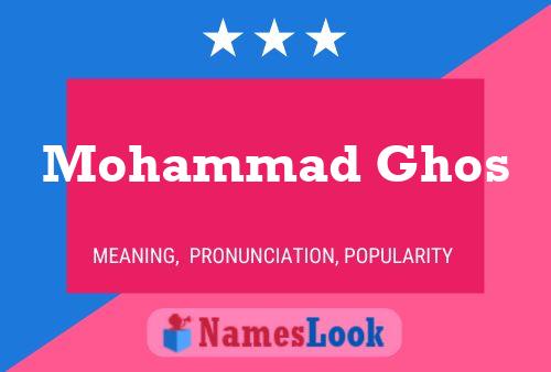 Mohammad Ghos Name Poster