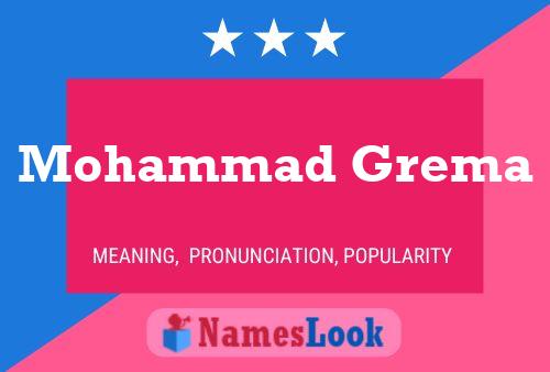 Mohammad Grema Name Poster