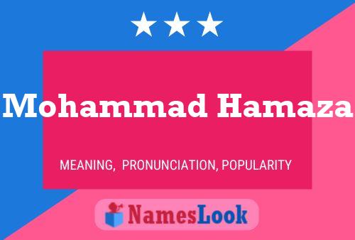 Mohammad Hamaza Name Poster