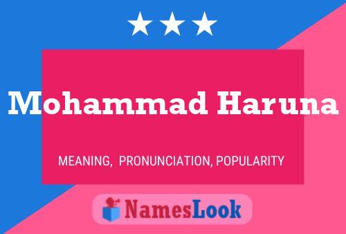 Mohammad Haruna Name Poster