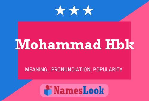 Mohammad Hbk Name Poster