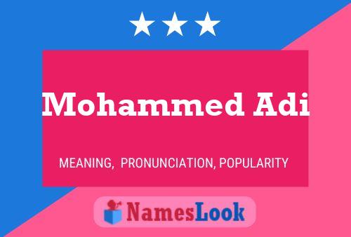 Mohammed Adi Name Poster