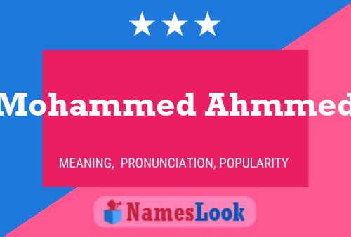 Mohammed Ahmmed Name Poster