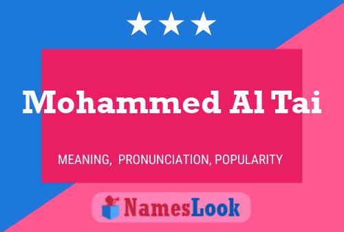 Mohammed Al Tai Name Poster