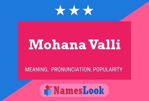 Mohana Valli Name Poster