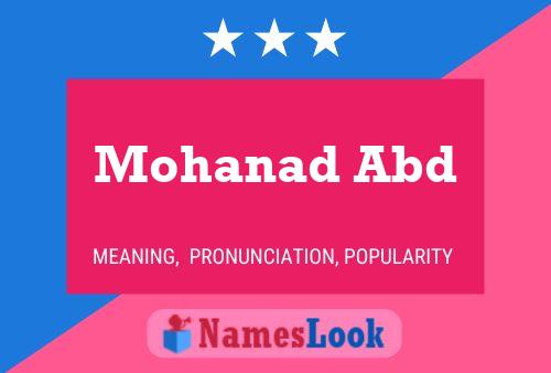 Mohanad Abd Name Poster