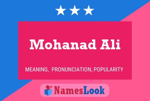 Mohanad Ali Name Poster