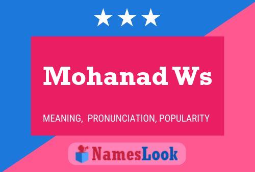 Mohanad Ws Name Poster