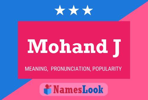 Mohand J Name Poster