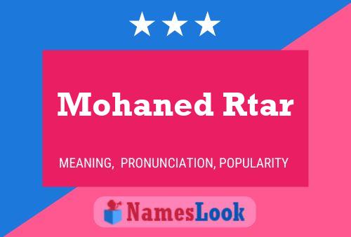 Mohaned Rtar Name Poster