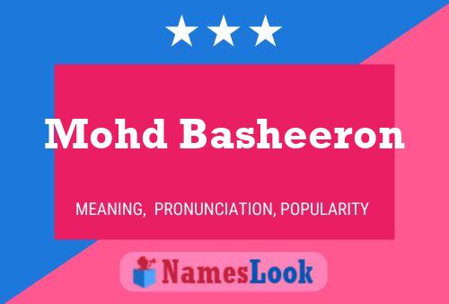 Mohd Basheeron Name Poster