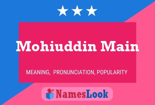 Mohiuddin Main Name Poster