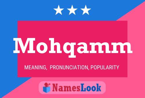 Mohqamm Name Poster