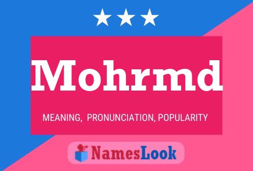 Mohrmd Name Poster