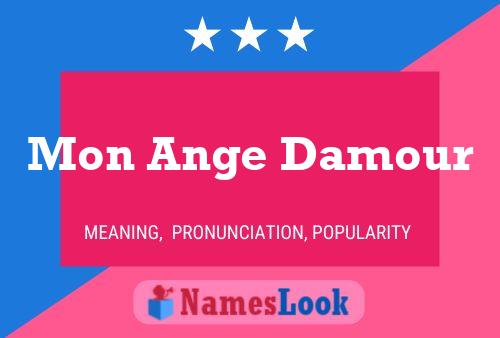 Mon Ange Damour Name Poster