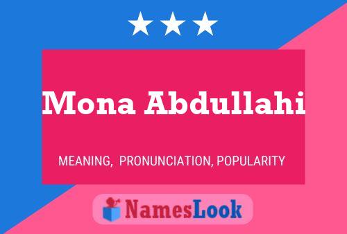 Mona Abdullahi Name Poster