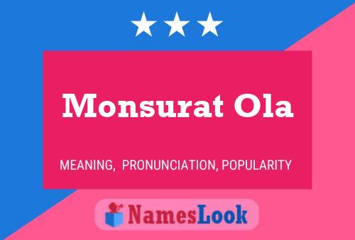 Monsurat Ola Name Poster