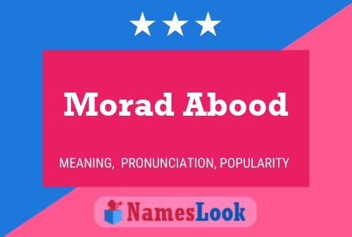 Morad Abood Name Poster