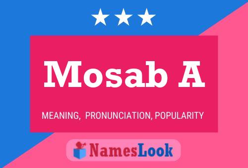 Mosab A Name Poster