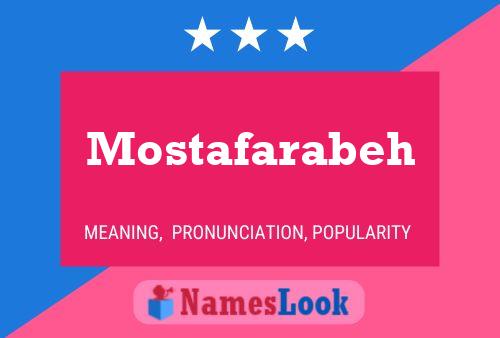 Mostafarabeh Name Poster