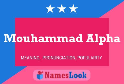 Mouhammad Alpha Name Poster