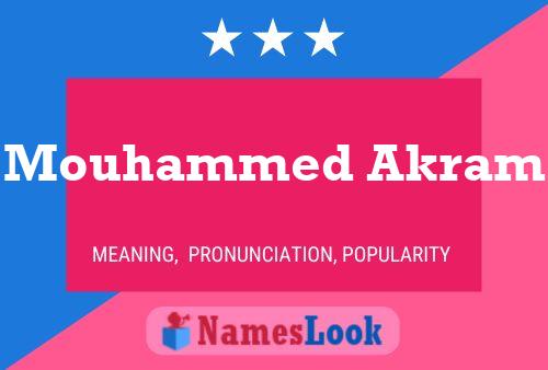 Mouhammed Akram Name Poster