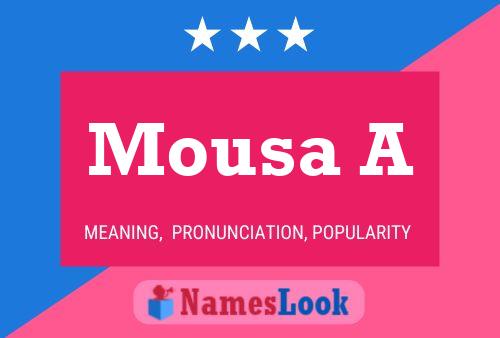 Mousa A Name Poster