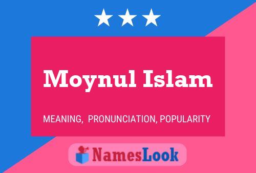 Moynul Islam Name Poster