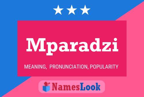 Mparadzi Name Poster