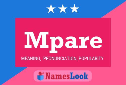 Mpare Name Poster