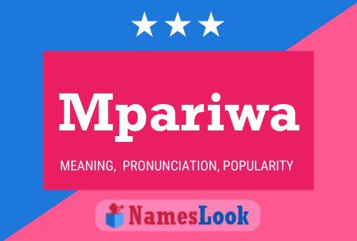 Mpariwa Name Poster