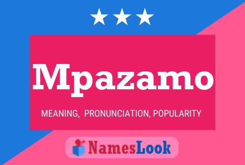 Mpazamo Name Poster