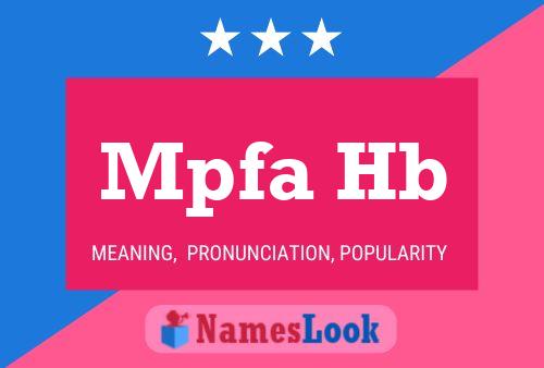 Mpfa Hb Name Poster