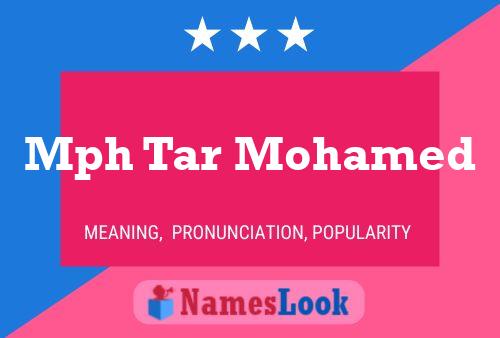 Mph Tar Mohamed Name Poster