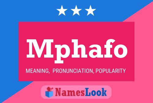 Mphafo Name Poster