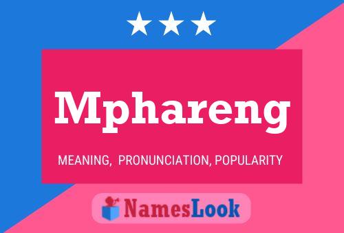 Mphareng Name Poster