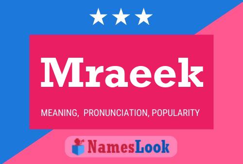 Mraeek Name Poster