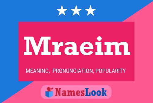 Mraeim Name Poster