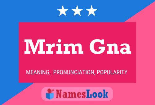 Mrim Gna Name Poster