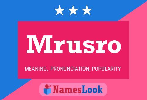 Mrusro Name Poster