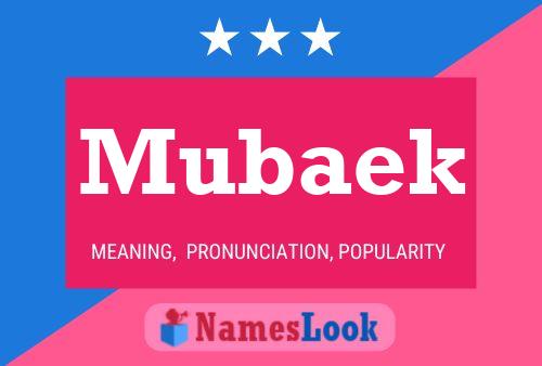 Mubaek Name Poster