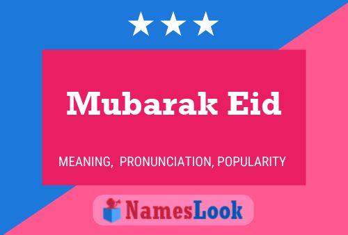 Mubarak Eid Name Poster